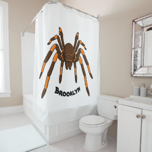 Cortina De Ducha Personalizado de araña tarántula arenosa marrón