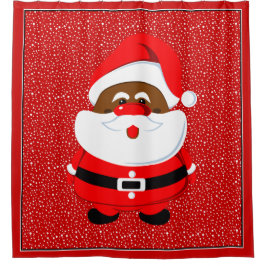 Cortina De Ducha Personalizado de los Navidades afroamericanos de S
