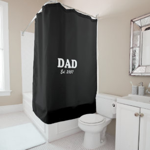 Cortina De Ducha Personalizado de papá estableció cita moderna dive