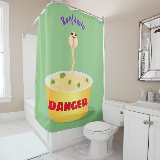 Cortina De Ducha Personalizado de serpientes de fideos de pelo hues (In situ)