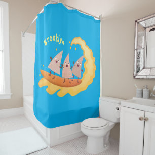 Cortina De Ducha Personalizado de surf con chips de maíz de nachos