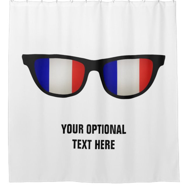 Cortina de ducha personalizado de tonos franceses (Anverso)