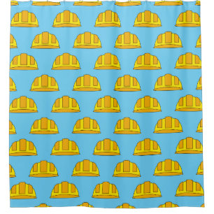 Cortina De Ducha Personalizado del Gorra duro amarillo