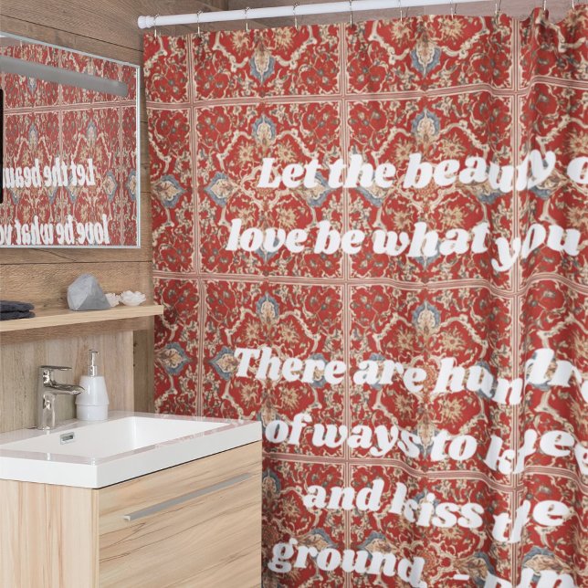 Cortina De Ducha Personalizado elegante patrón de mosaico regalos i (Custom Elegant Tile Pattern Iranian Gifts for Her)
