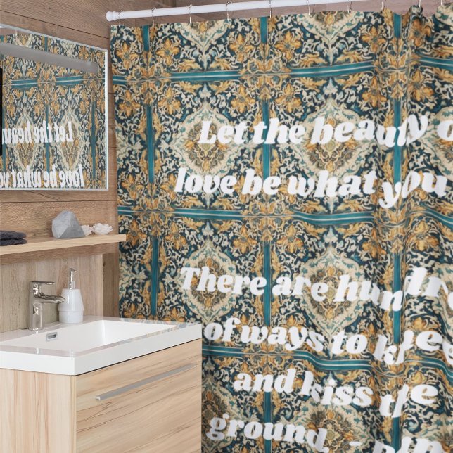 Cortina De Ducha Personalizado elegante patrón de mosaico regalos p (Custom Elegant Tile Pattern Persian Gifts for Her)