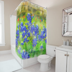 Cortina De Ducha Personalizado floral del Bluebonnet elegante