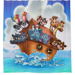 Cortina de ducha personalizado Noah Ark