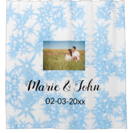 Cortina De Ducha personalizado simple purpurina brillante azul colo