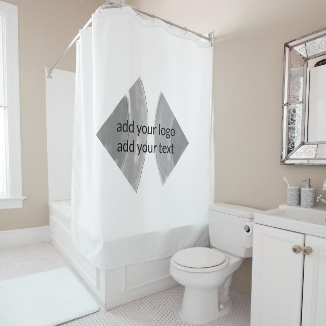 Cortina De Ducha personalizado simple purpurina brillante azul colo (In situ)