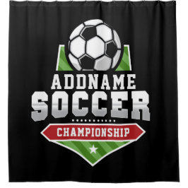 Cortina De Ducha Personalizar Soccer ADD TEXTO Varisity Team Player