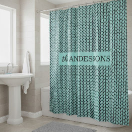 Cortina De Ducha Personalized Knit Pattern Shower Curtain