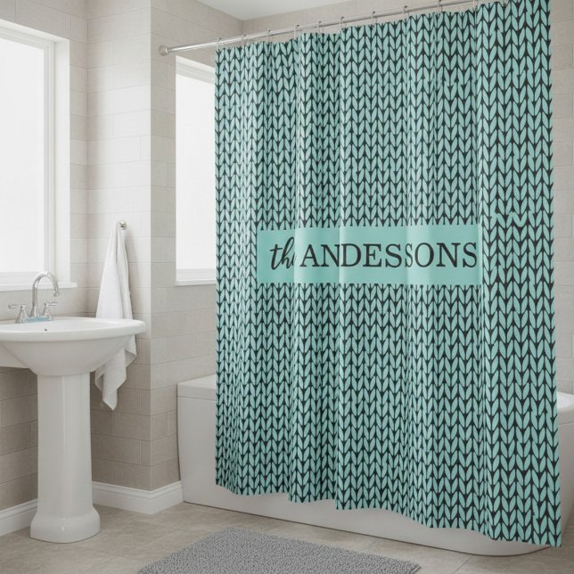 Cortina De Ducha Personalized Knit Pattern Shower Curtain (Subido por el creador)