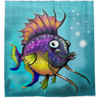Cortina De Ducha Pescado arco iris
