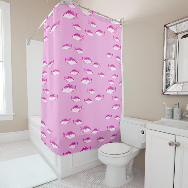 Cortina De Ducha Pescado rosa (In situ)
