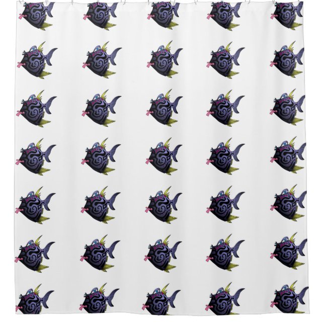 Cortina De Ducha Pescados "del fumador" con actitud (Anverso)