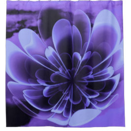 Cortina De Ducha Pétalos agachados de corola esterilizada azul