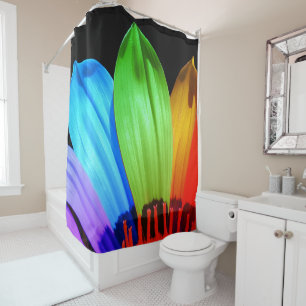 Cortina De Ducha Pétalos de flor arco iris