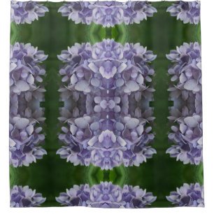 Cortina De Ducha Pétalos de hidrangea azul Resumen Patrón de arte