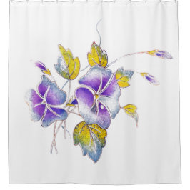 Cortina De Ducha Petunias.