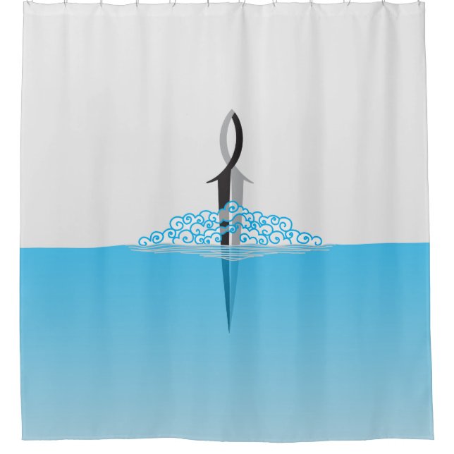 Cortina De Ducha Pez Espada Jesús (Anverso)