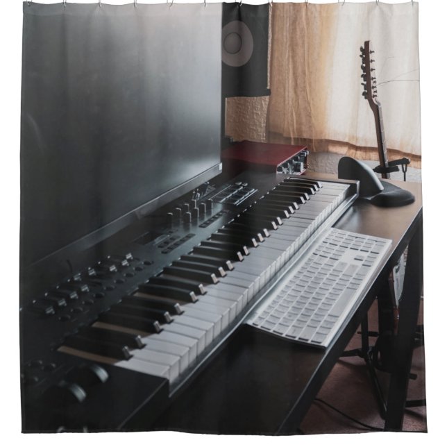 Cortina De Ducha Piano asombroso (Anverso)