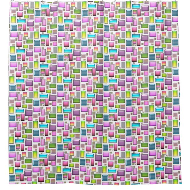 Cortina De Ducha Piedras preciosas y madre de perlas (Anverso)