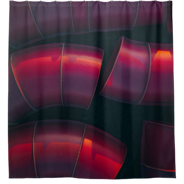 Cortina De Ducha Piel de tuberías rojas (Anverso)