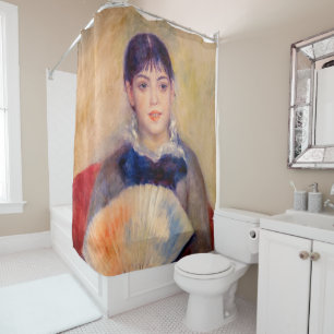 Cortina De Ducha Pierre-Auguste Renoir - Chica con ventilador