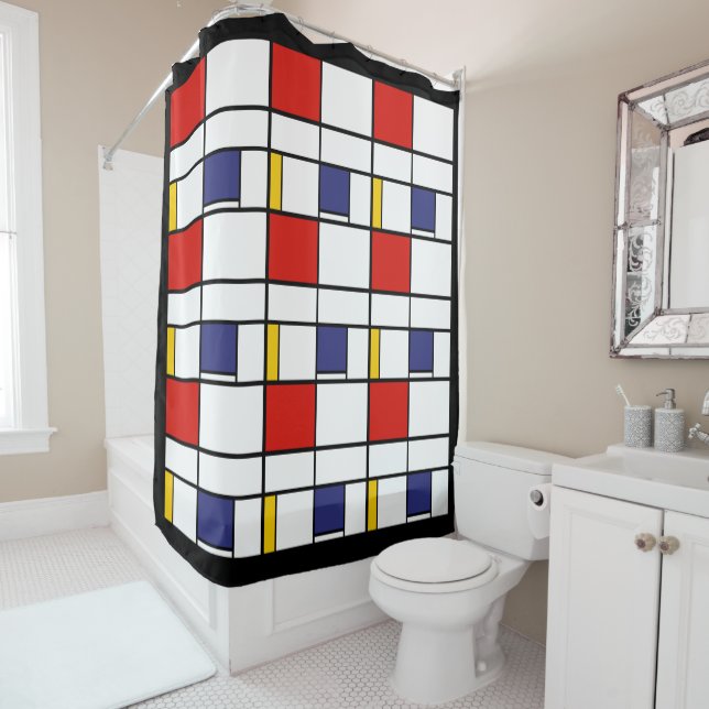 Cortina De Ducha Piet Mondrian, Composición C (In situ)