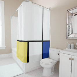 Cortina De Ducha Piet Mondrian - Resumen geométrico de la composici
