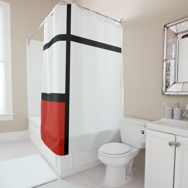 Cortina De Ducha Piet Mondrian - Resumen geométrico de la composici (In situ)