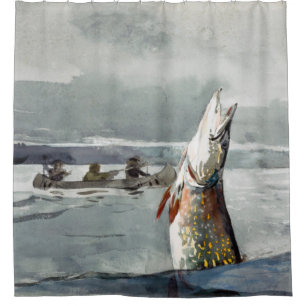 Cortina De Ducha Pike y pescadores del norte pescan de Winslow Home