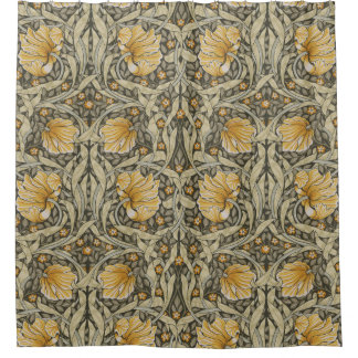 Cortina De Ducha Pimnel amarillo, william Morris, Art Nouveau