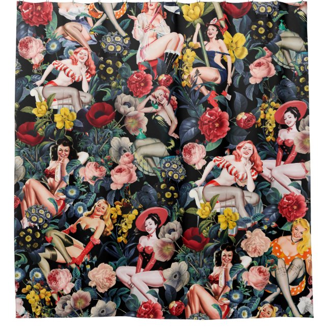 Cortina De Ducha Pin-up III (Anverso)