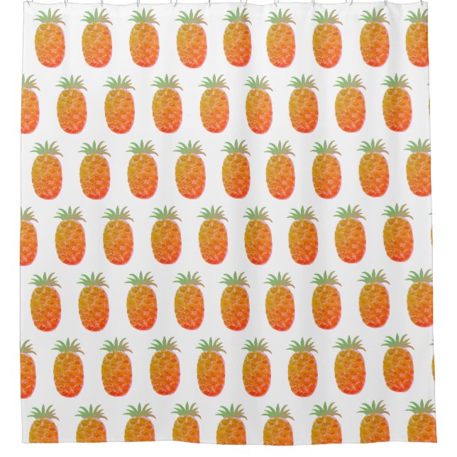 Cortina De Ducha Piña Tropical Boho (Anverso)
