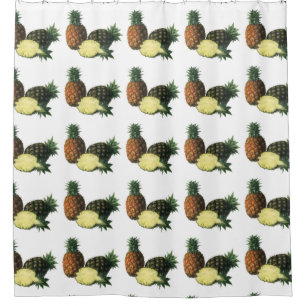 Cortina De Ducha Piñas Hawaianas Vintage, Frutas de Alimentos Orgán