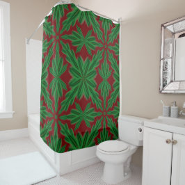 Cortina de ducha Pine Mandala Garnet