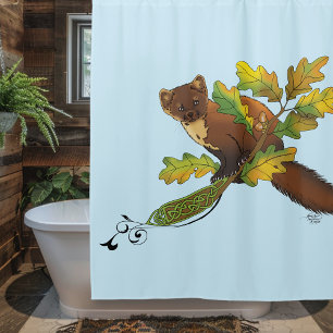 Cortina De Ducha Pine Marten Autumn Leaves