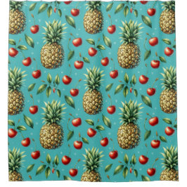 Cortina De Ducha Pineapple Cherry Bliss