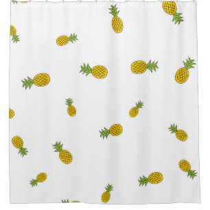 Cortina De Ducha Pineapple lindo fondo de patrón sin costura. Vinta