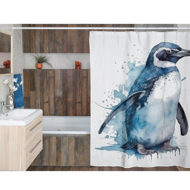 Cortina De Ducha Pingüino acuático de Azure Ártico (Subido por el creador)