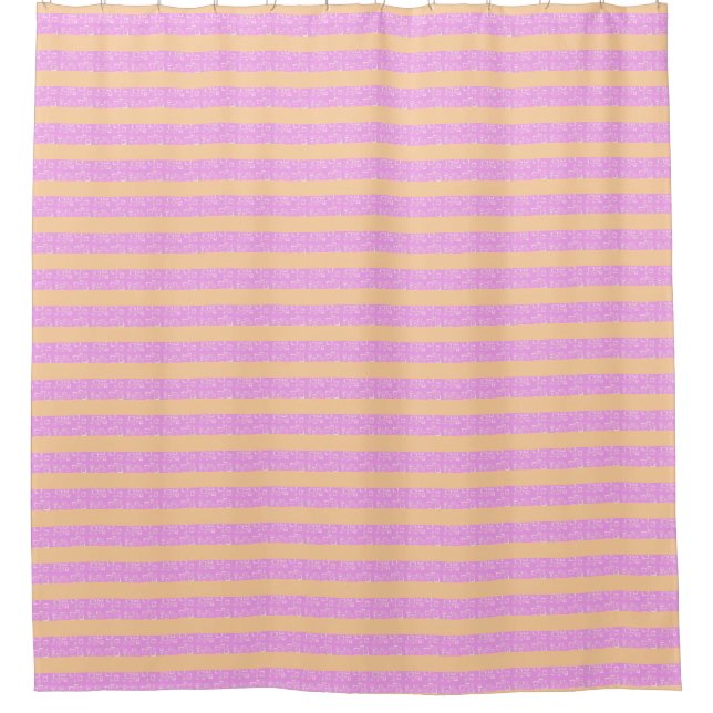 Cortina De Ducha Pink Geometric  (Anverso)