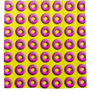 Cortina De Ducha Pinky Donut con rociadores coloridos + tus ideas