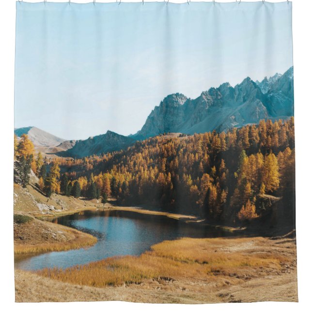 CORTINA DE DUCHA PINOS CERCA DEL LAGO (Anverso)