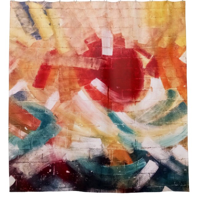 Cortina De Ducha Pintura abstracta (Anverso)