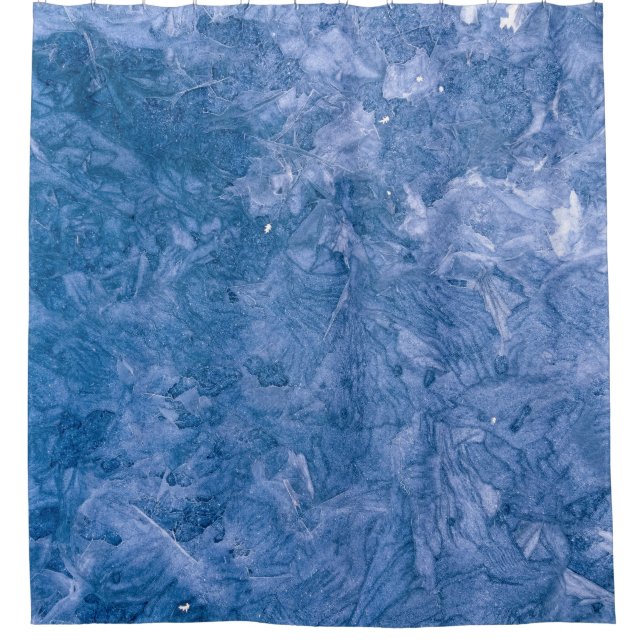 Cortina De Ducha Pintura abstracta azul (Anverso)
