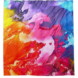 Cortina De Ducha Pintura abstracta colorida moderna