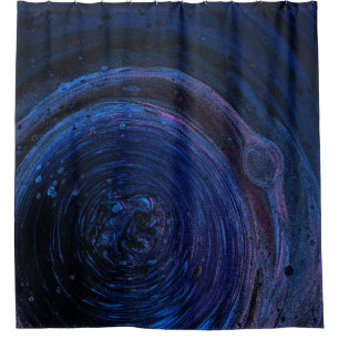 Cortina De Ducha Pintura abstracta púrpura y marrón