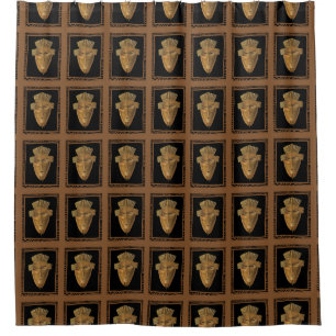 Cortina De Ducha Pintura africana de la máscara de Chariklia Zarris