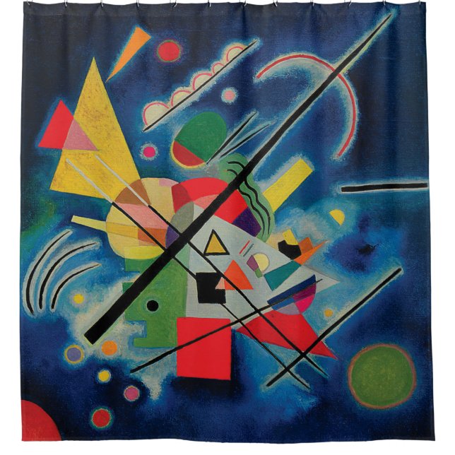 Cortina De Ducha Pintura azul de Wassily Kandinsky (Anverso)
